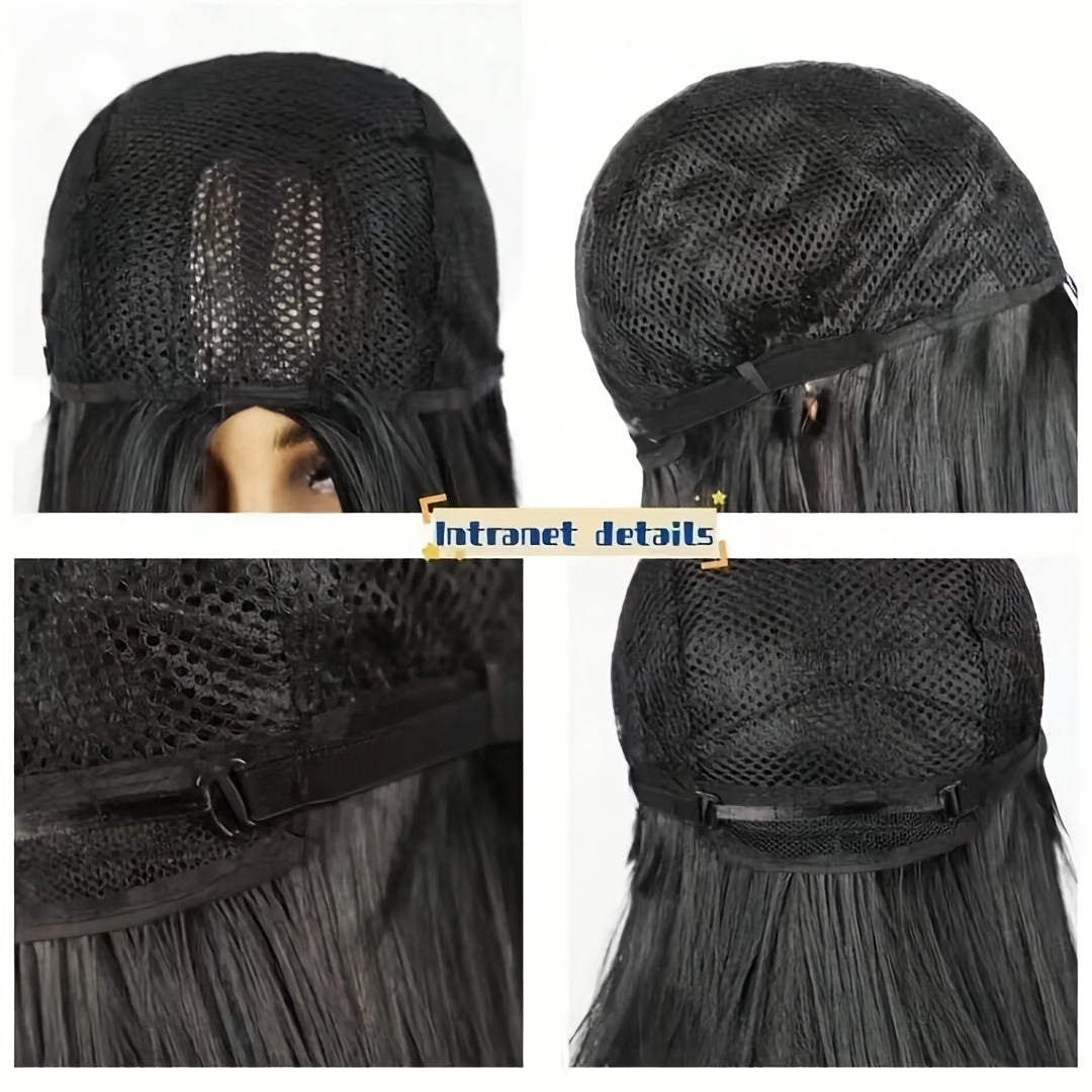 Fluffy Deep Brown Curly Hair Fashion Party Hairstyle Long Wig Big Wave Headband