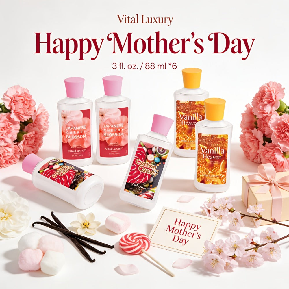 Body Lotion Moisturizing Hand Cream with Vitamin C & Glycerin - Multiple Scents Japanese Cherry Blossom Vanilla Cotton Candy Deep Hydrating Lotion for Dry Skin All Skin Types Women Men