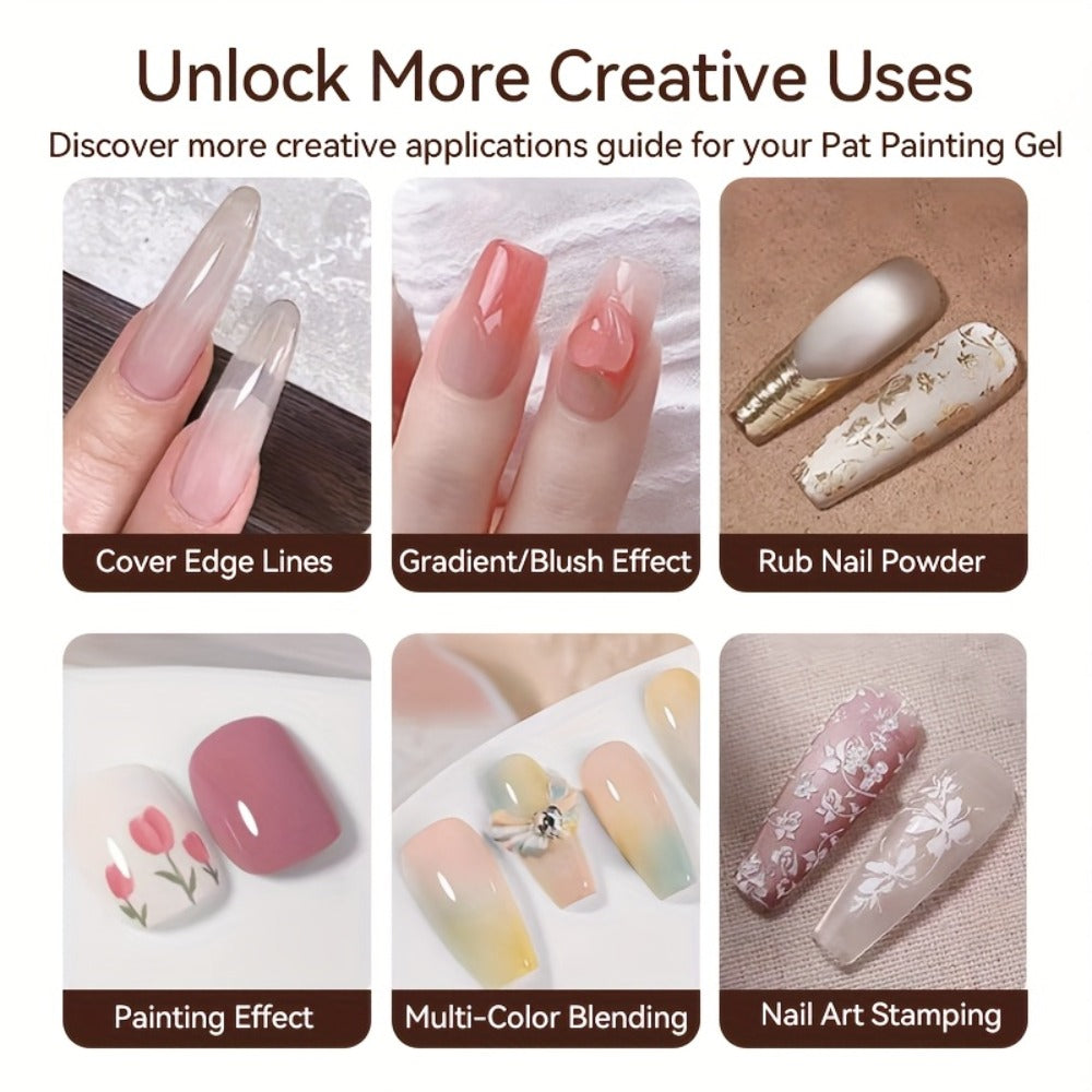 UR SUGAR 3pcs 4IN1 Pat Ombre Gel Nail Polish Easy Gradient Painting Gel For French Nail Manicure Solid Varnishes Paint Art Gel