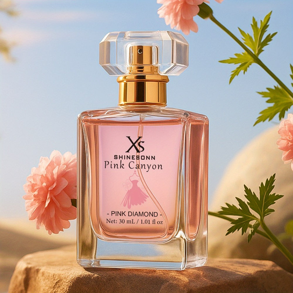 Perfume for Women Pink Canyon 1oz Eau de Parfum Floral Fruity Fragrance Pomegranate Peony Amber Long Lasting Travel Size Date Night Gift for Her