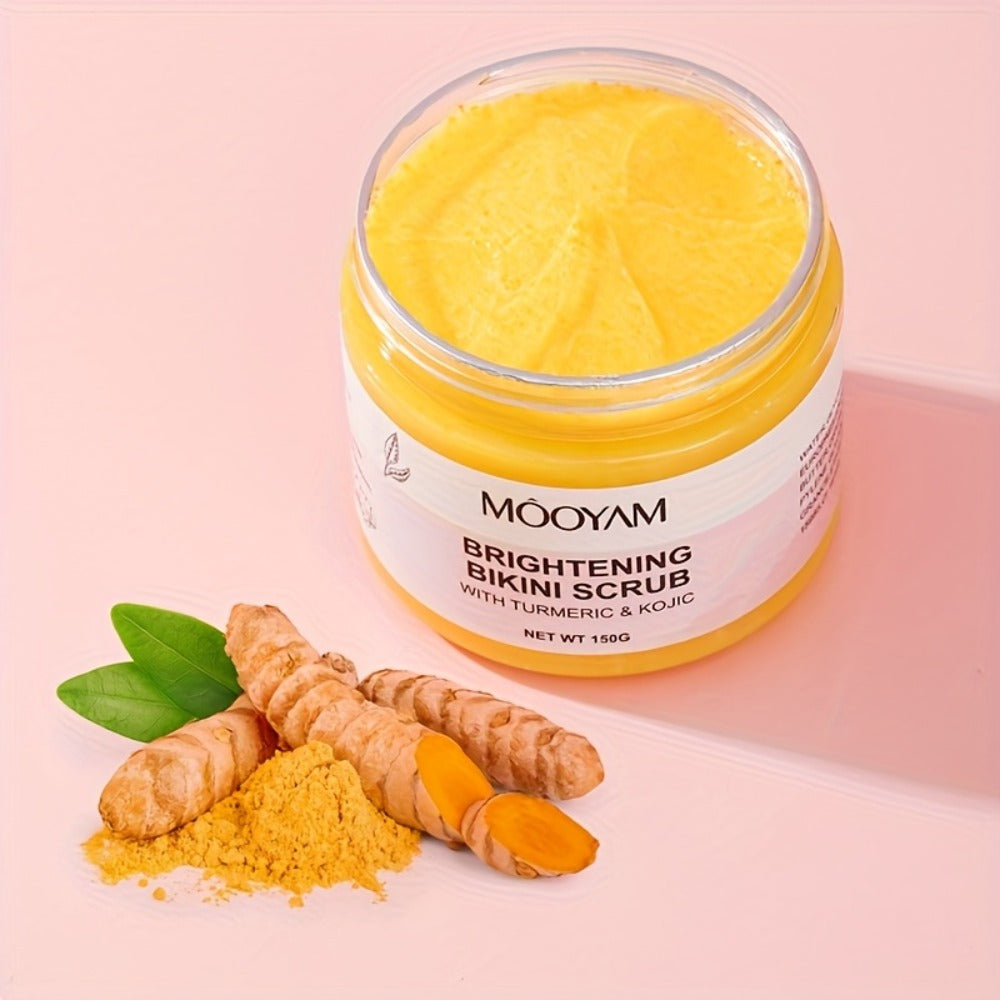 Glycolic Acid Turmeric Scrub for Bikini Area 150g, Must-have in Summer, Make Your Light Beige Radiant