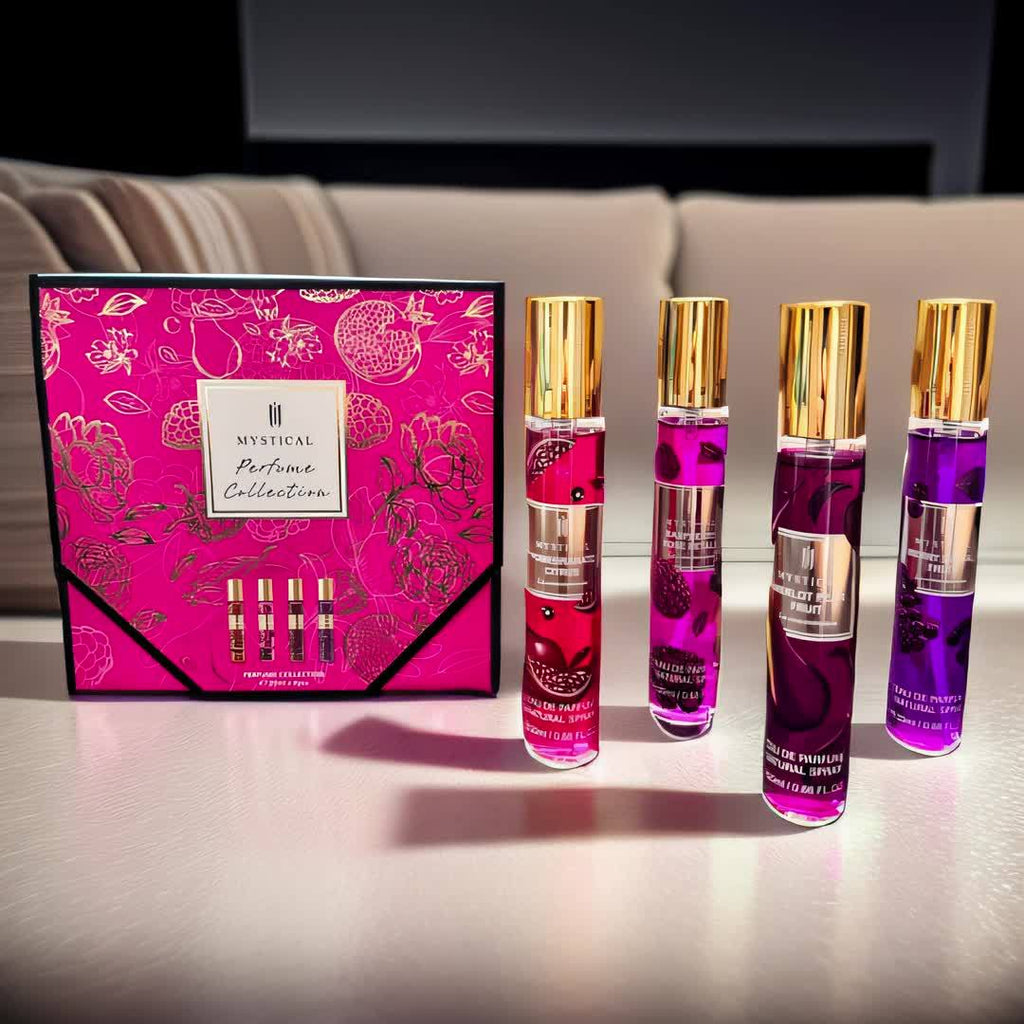 MYSTICAL Women'S Perfume Gift Collection, Fresh And Fruity, Unisex, Convenient Travel Kit, Long-Lasting Scent, Ideal for Mother'S Day, Valentine'S Day, Birthday Suggestions, Everyday Perfume, Suitable for Dates And Gifts