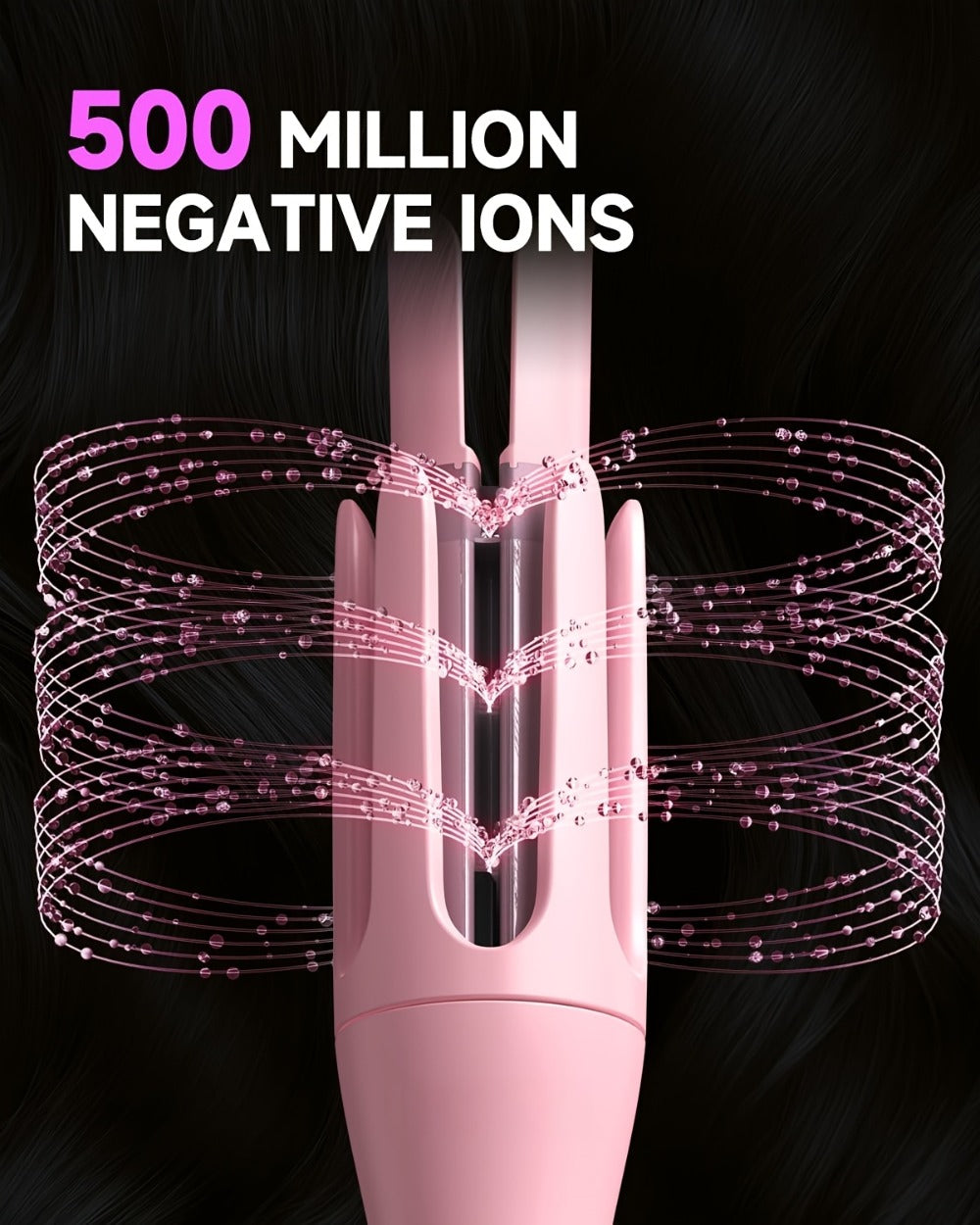 One-Touch Automatic Curling Iron Ionic — 4 Temperature Settings, 3 Timer Options, Anti-Scald & Anti-Tangle, 360° Rotating Cord, Salon-Quality Waves for Women