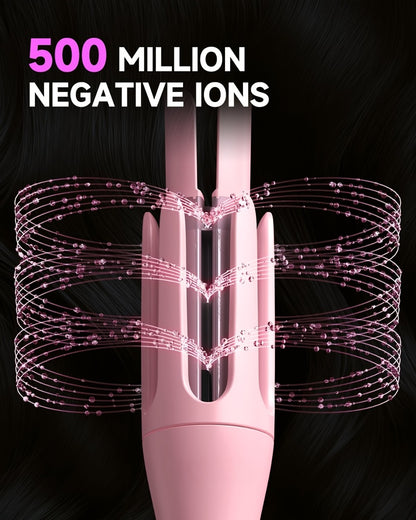 One-Touch Automatic Curling Iron Ionic — 4 Temperature Settings, 3 Timer Options, Anti-Scald & Anti-Tangle, 360° Rotating Cord, Salon-Quality Waves for Women