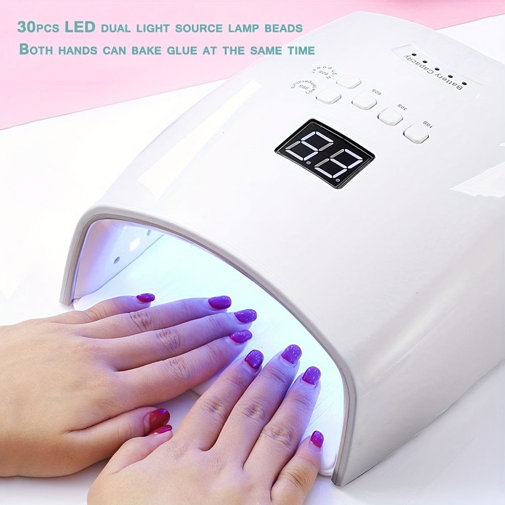 Rechargeable Nail Lamp 33LEDS Nail Dryer for All Gel Nail Polish with 4 Timer Settings Nail Art Manicure Tools