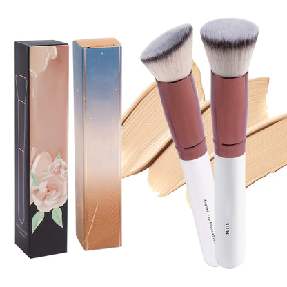 Professional Makeup Brush Set 30PCS Hypoallergenic Nylon Bristles - Alloy Handle Blush Foundation Eyeshadow Contour Brow Lip Brushes with Storage Pouch - Travel-Friendly for Beginners & Pros