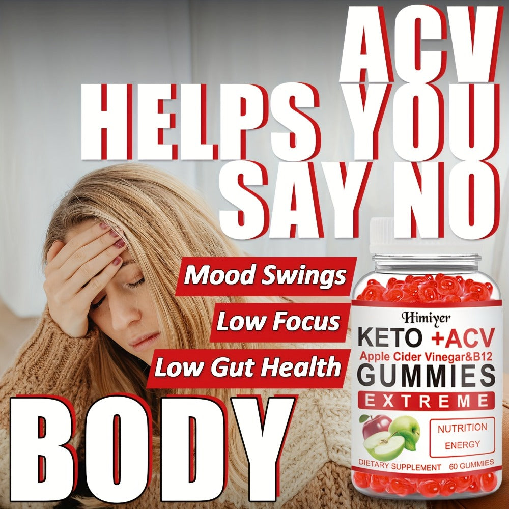 (1/3pcs)- [KETO + ACV GUMMIES] Apple Cider Vinegar Contains B12 And B6 - ANutrient-rich Vitamin Supplement, Suitable for Men And Women. MaintainConcentration, Gentle Intestines, Shiny Skin, Antioxidant. [ Worth Buying Back]