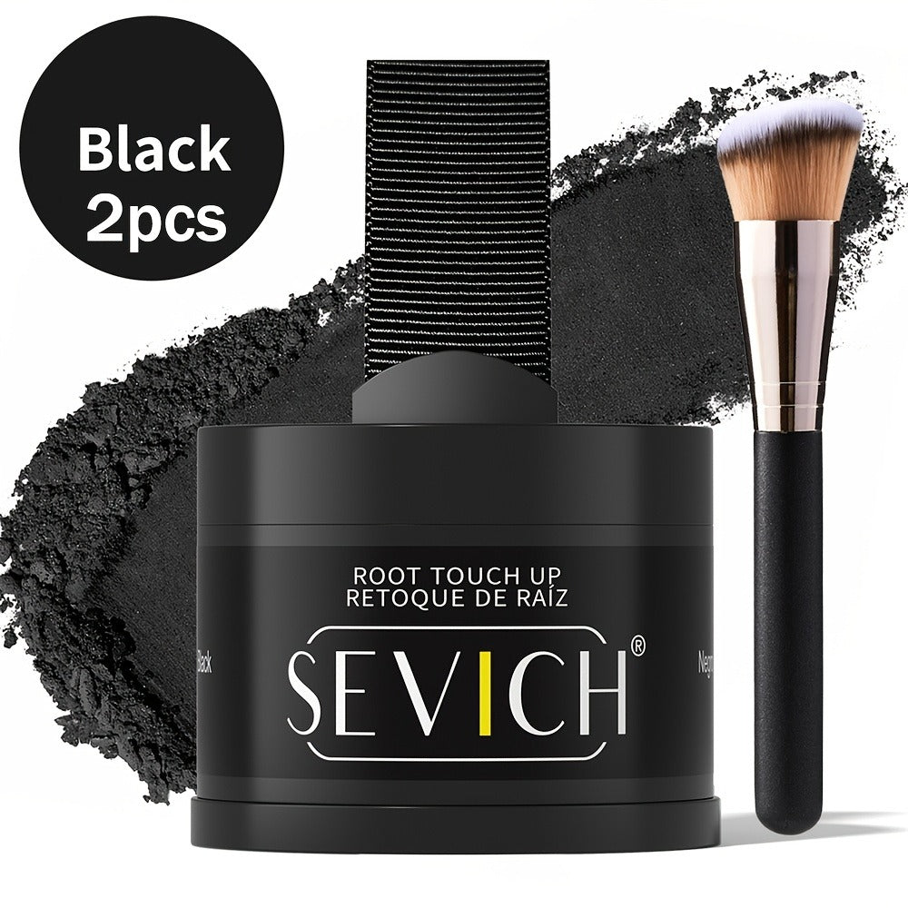 Hairline Powder for Root Touch Up & Hair Loss Cover - Volumizing Hair Concealer Powder for Thinning Hairline, Bald Spots & Sparse Areas - Works on All Hair Types - Multiple Shades with Brush 4g