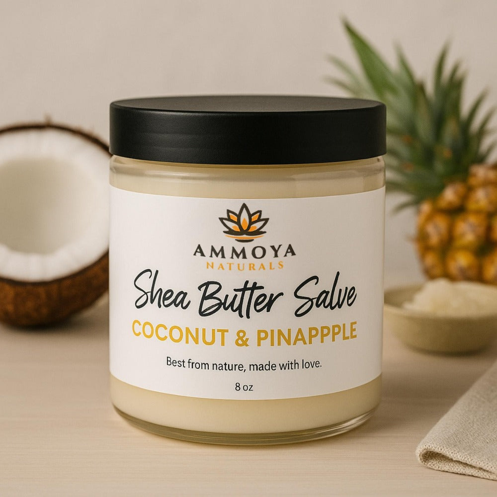 Ammoya Naturals Body Butter Shea Butter, 4 Nourishing Scents, Alcohol Free, 2 oz, 4 oz, 8 oz or 16 oz, Moisturizing Formula Scented Calming Hydrating Moisturizers Relaxing Cocoa Calming Scented