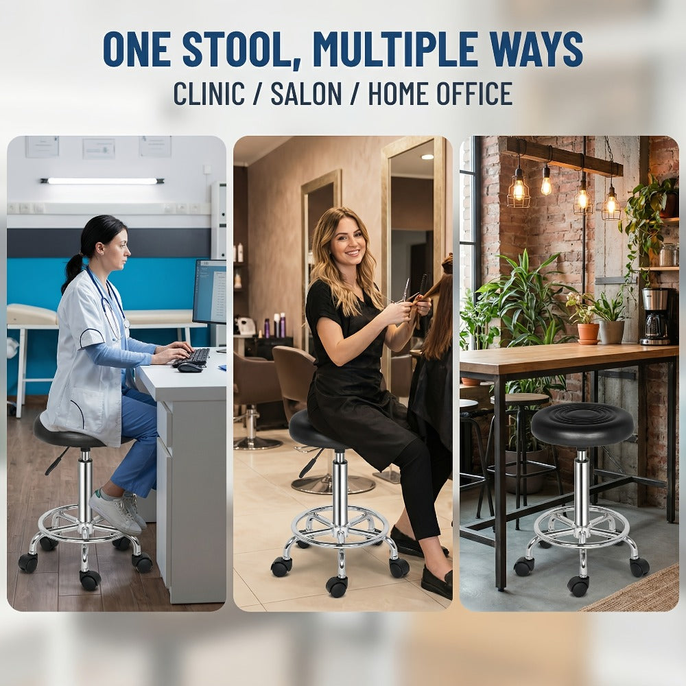 Round Stool with Lines Rotation Bar Stool
