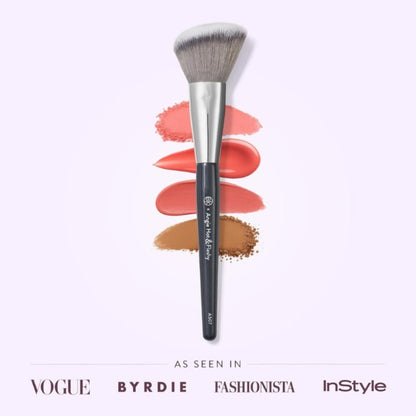Highlight Powder and Blush Brush Set 2pcs — Baking Formula High Gloss Illuminating Powder with Brush, Long-Lasting Radiant Glow, Portable Travel Makeup Kit for Girls