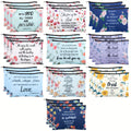 Set of 30 Christian-Themed Cosmetic Bags Featuring Bible Verses, Perfect for Religious Gifts. These Inspirational Scripture Pencil Pouches Come with Zippers, Ideal for Travel And As Church Favors for Women