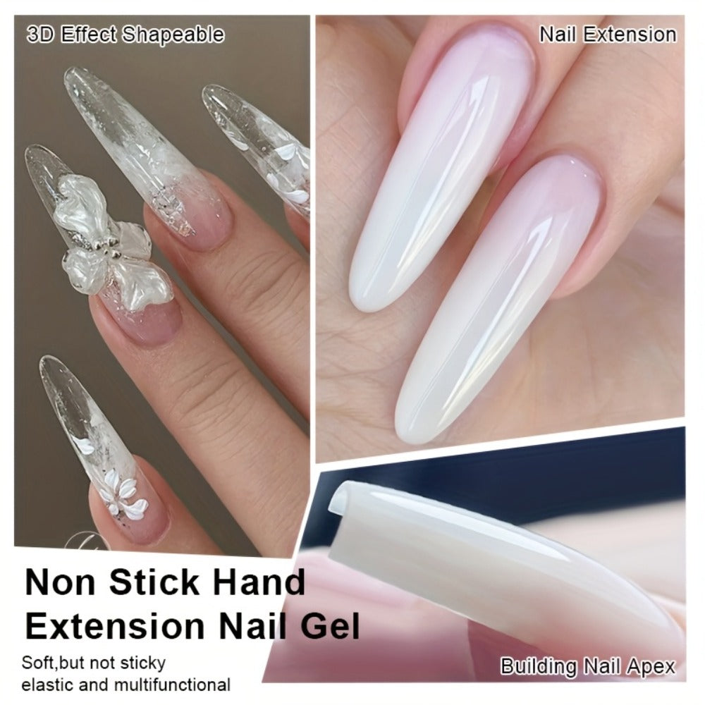 BORN PRETTY 60G Sculpting Gel No-Sticky Quick Extension Nail Gel Polish Clear Milky White 3D Carving Molding Glue Soak Off Construction Gel Vernis