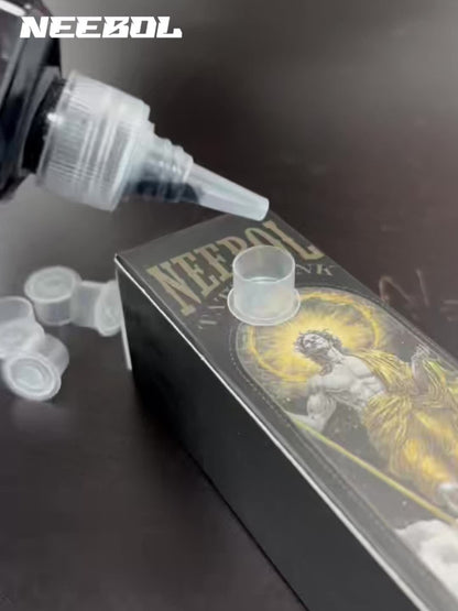 Black Tattoo Ink 3.38oz - Neebol Premium Super Dark Black Tattoo Ink for Outlining Shading & Blending Long Lasting Vibrant Body Art Ink for Tattoo Artists & Beginners