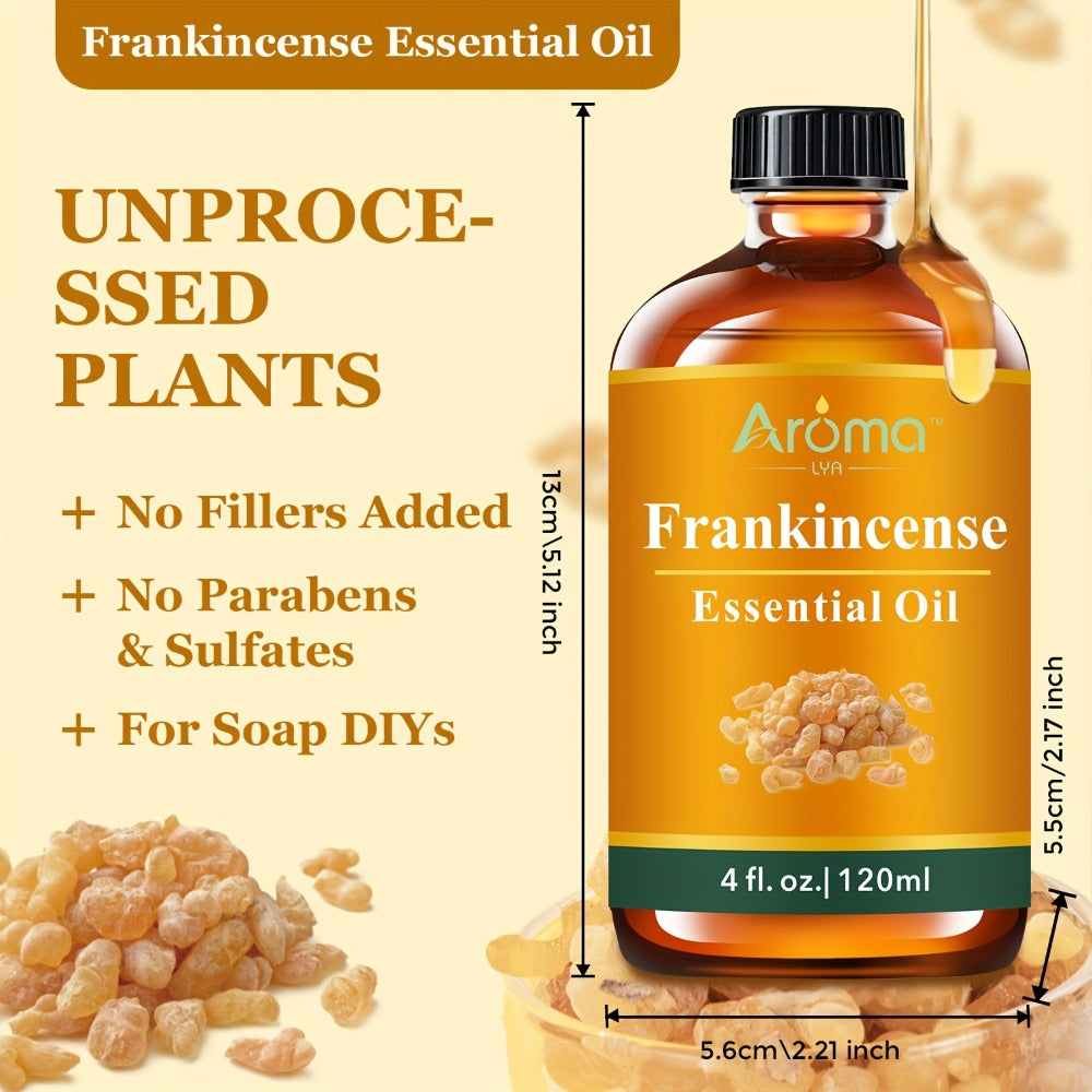 4.06oz Frankincense Essential Oil - Suitable for Humidifiers, Diffusers, Scented Candles, Body Massage - Holiday Surprises - - Unisex - Holiday And Anniversary Gifts for Relatives/ Friends, Valentines Day Gifts for Women