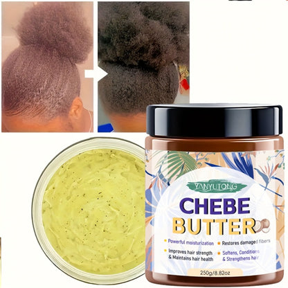 Chebe Hair Butter Masque with African Shea, Castor & Batana Oils – Deep Conditioning Treatment for Curly Hair | Gentle, Non-Irritating | 250g