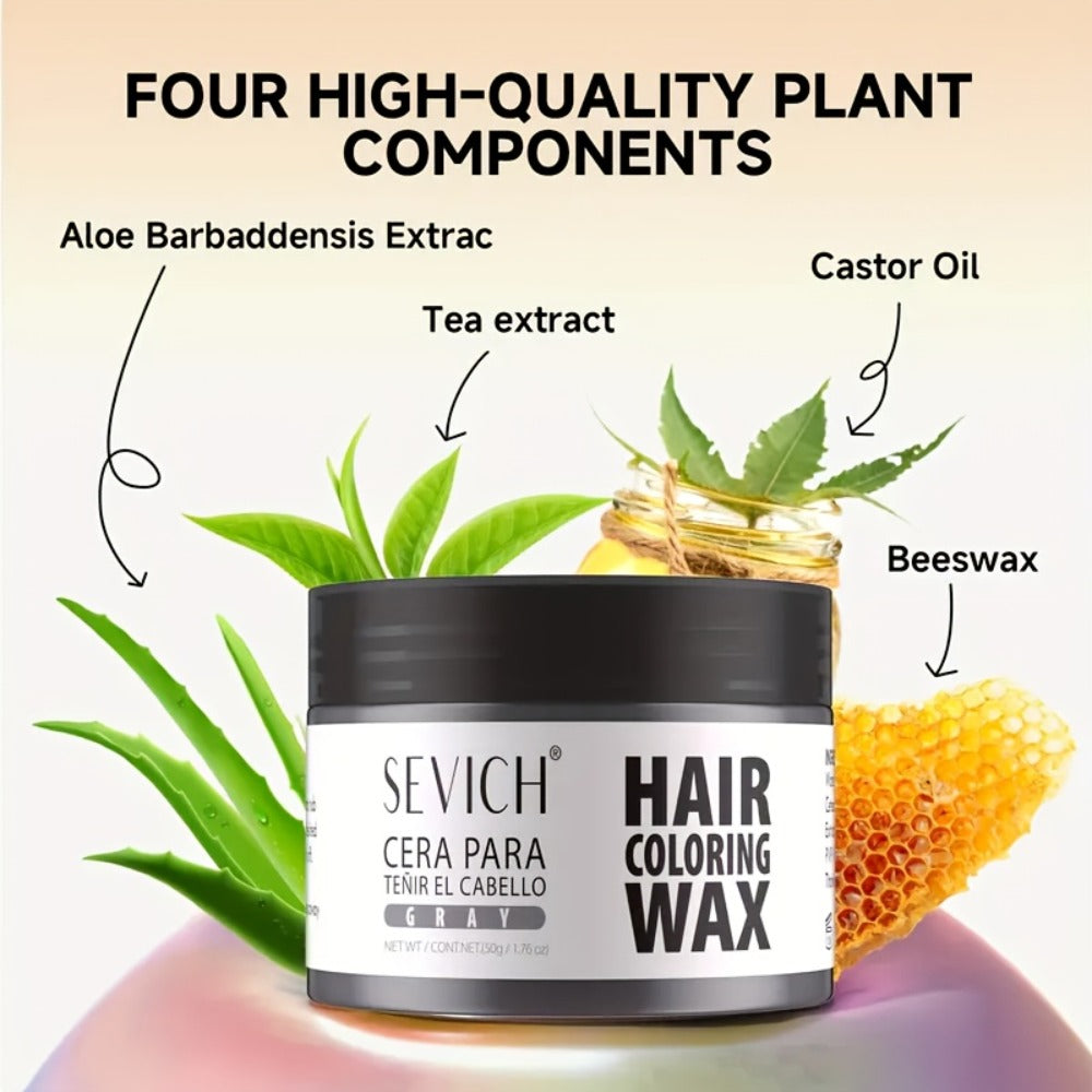 Hair Color Wax Temporary - Instant Hair Dye Wax for Parties Cosplay Festivals - Strong Hold Styling Wax with Vibrant Color for All Hair Types Men Women Kids
