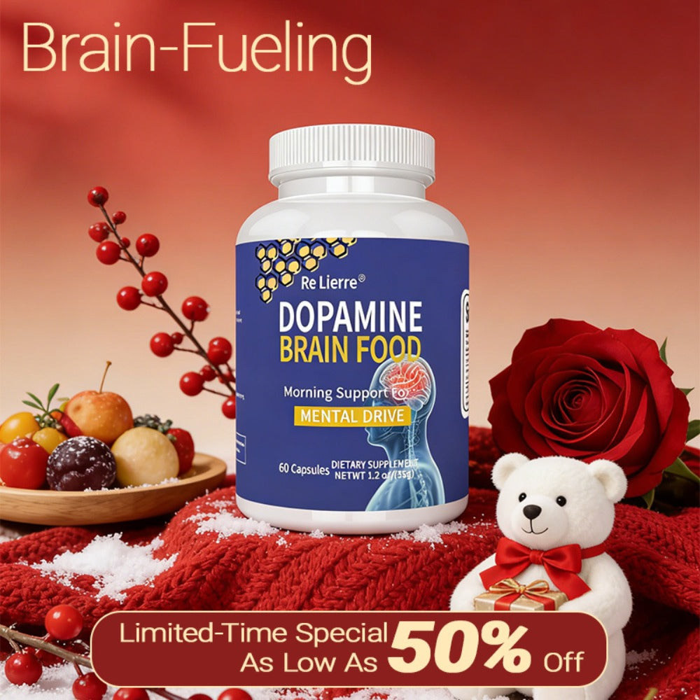 [Brain Support & Sleep] Relierre Dopamine Brain Support Capsules with Magnesium & Magnesium Glycinate, Focus & Restorative Sleep, High Potency Nootropic for Mental Clarity & Vitality