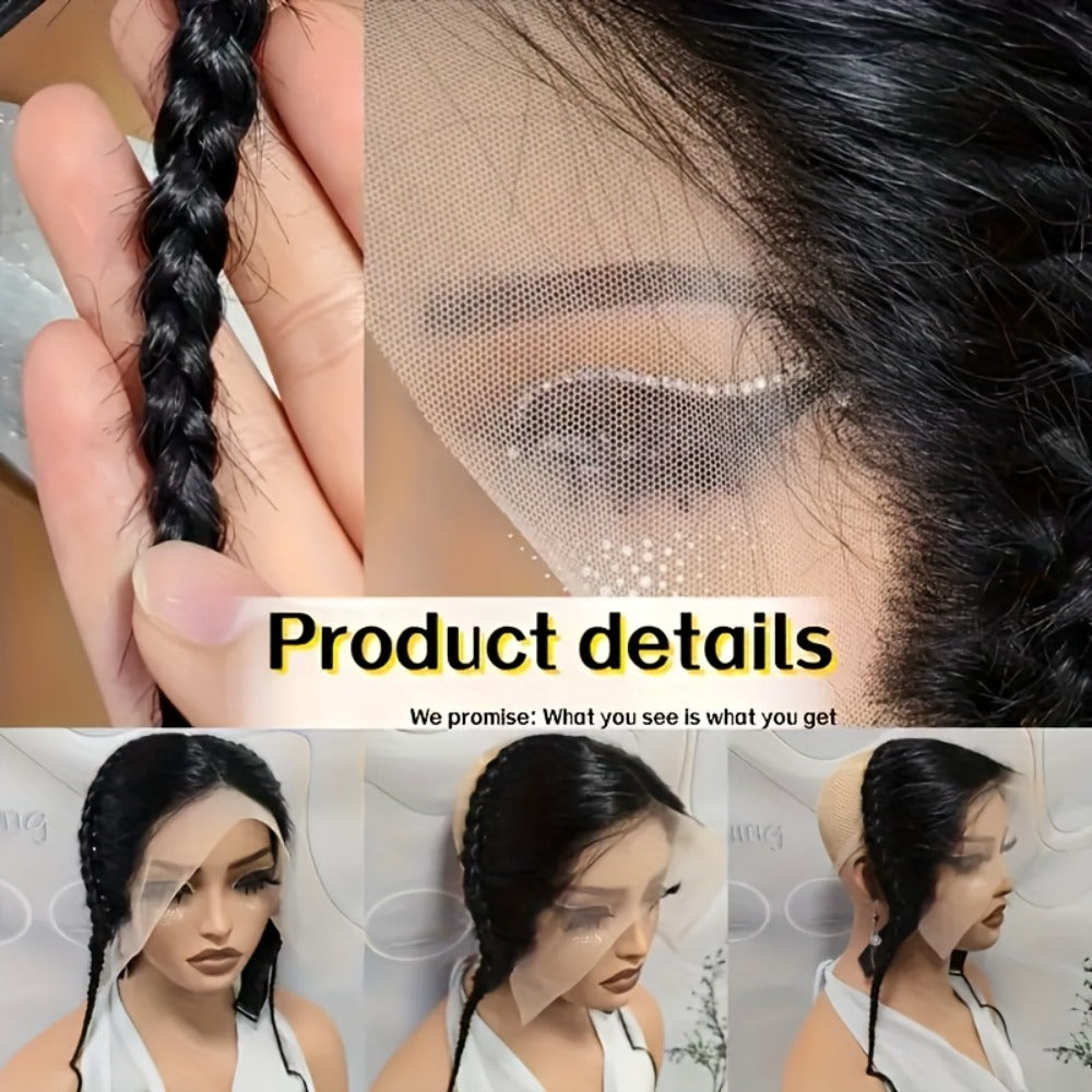 Lace Frontal Hairline Patch Human Hair 13x4 — Clip-Free, Natural Black 1B Straight, Breathable Lace, Seamless Fusion, Headband Compatible, All Skin Tones, Scalp Patch