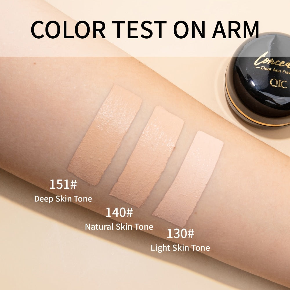 Full Coverage Concealer Cream 2pcs — Waterproof Matte Finish, Plant-Based Squalane Formula, Buildable Coverage for Dark Spots & Blemishes, All Skin Tones Light to Dark