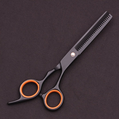 Hair Scissors Set 3 Pieces - 6 Inch Japanese Steel Thinning Shears, Razor Comb & Detangling Comb, Ambidextrous Texturizing Kit for Salon & Home Use