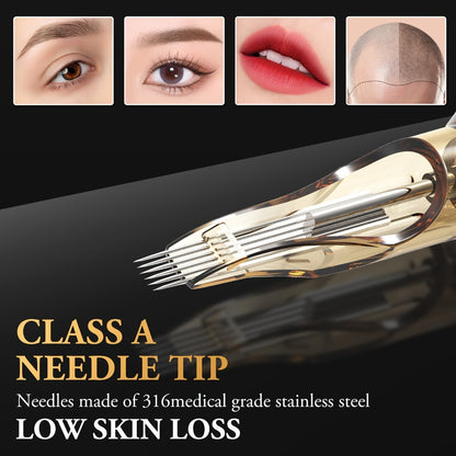 Tattoo Cartridge Needles 20pcs by Ambition – RL RS RM Sizes for Tattoo PMU & SMP | Disposable Sterilized Cartridges with Safety Membrane for Tattoo Machines