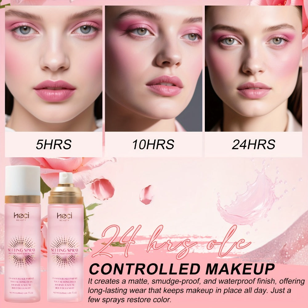 Makeup Setting Spray 3-in-1 Prime Hydrate & Set - Long-Lasting Waterproof Sweat-Proof Moisturizing Setting Spray for All Skin Types - Locks Makeup for Fuller Adherent Finish - Face Mist for Women