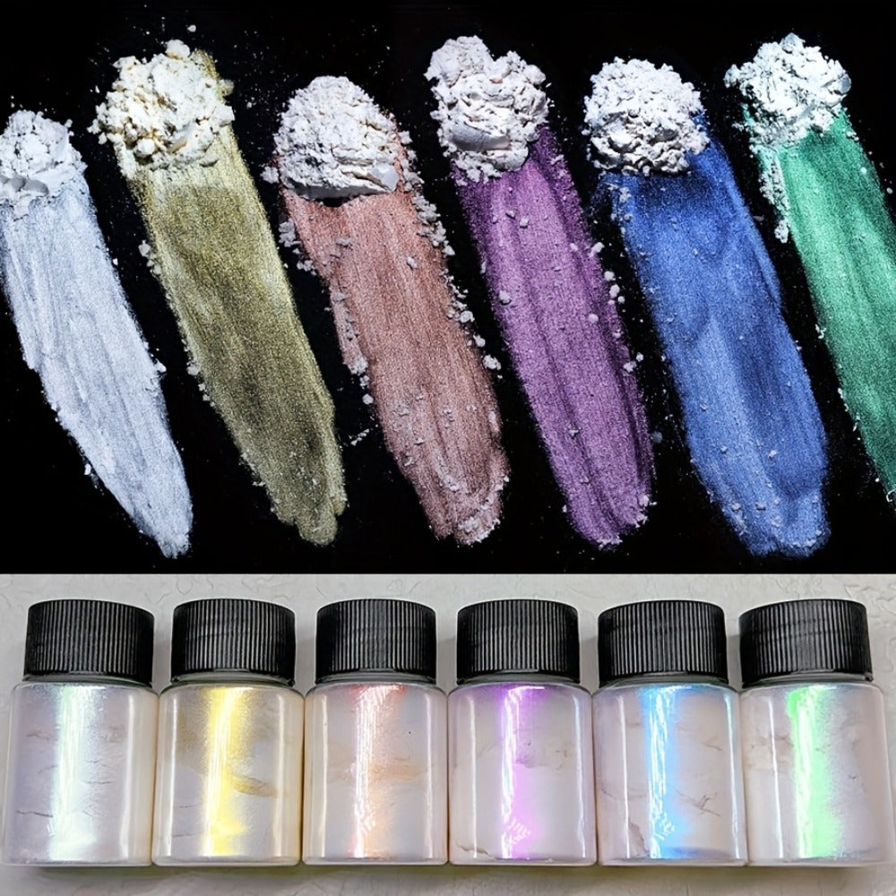 12 Colors Aurora Nail Powder with Pearl Glitter, Neon Dust for Chrome Nail Art, Dipping Powder for Decoration And Nail Charms