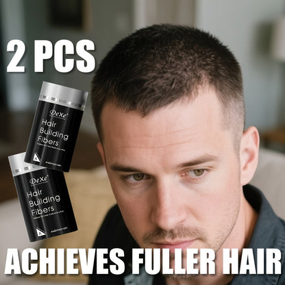 Hair Fiber Powder 2pcs DeXe 22g, Instant Hair Thickening Fibers, 1-Second Adhesion, Natural Fine Finish, Unisex for Men & Women, Travel & Business Ready — Black, Dark Brown