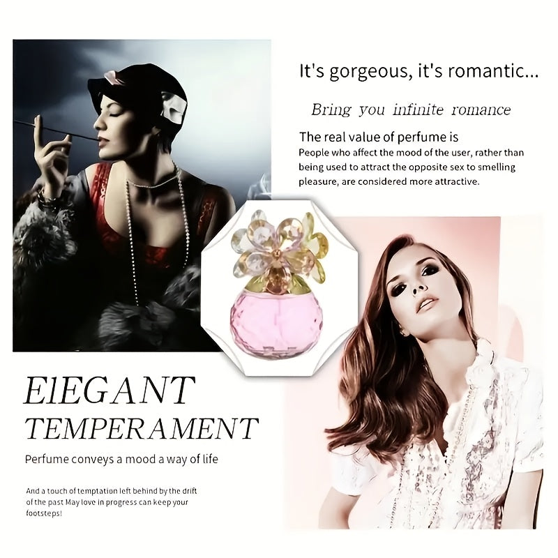 A Bottle of Women'S Perfume with a Subtle Fragrance, Refillable Essential Oil Spray, Vintage Perfume Bottle. It Blends Notes of Citrus, Jasmine, Red Rose, And Wood, Offering a Long-Lasting Scent, Perfect for Women Who Enjoy a Lasting Floral Aroma