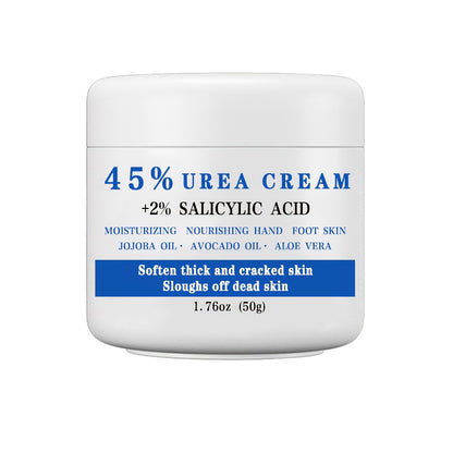 Foot Cream 45% Urea & 2% Salicylic Acid | Cracked Heel Repair Lotion for Dry Rough Thick Skin | Exfoliating Dead Skin Softening & Repairing Foot Care Treatment 1.76oz