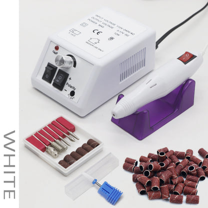 Electric Nail Drill Machine 20000RPM Professional Manicure Pedicure Kit with 6 Drill Bits 50 Sanding Bands Cuticle Remover Nail File Set for Acrylic Gel Nails Home Salon Use