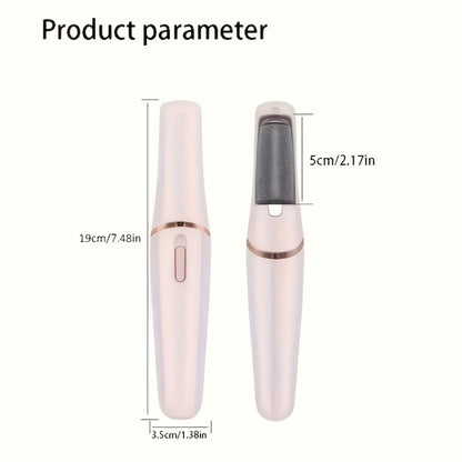 Electric Foot File Callus Remover with 2 Grinding Heads 2 Speed Settings IPX4 Waterproof Auto Light Pedicure Tool for Dead Skin Removal Pink White