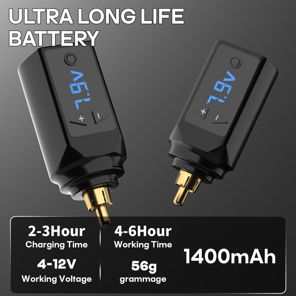 POSEIDON Tattoo V3 PRO Tattoo Pen Kit - POSEIDON Battery Tattoo Pen with Extra Battery 1400mAh, Tattoo Gun Kit with Tattoo Power Supply And 20pcs Tattoo Cartridge Needles, Complete Tattoo Kit 6 Color Tattoo Inks Tattoo Supplies for Beginners, Professional