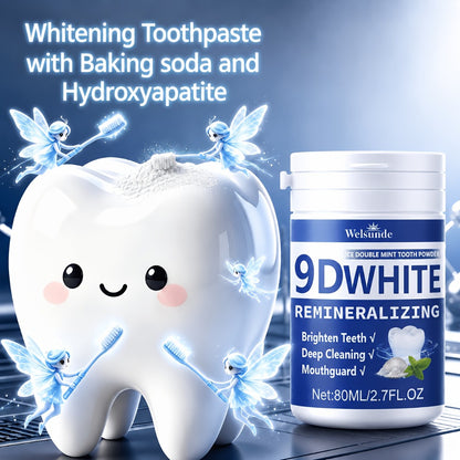 Hydroxyapatite Tooth Powder 2pcs Remineralizing Deep Cleaning Whitening Mint Flavor Fresh Breath Toothpowder for Daily Oral Health Hygiene Gift for Men Women