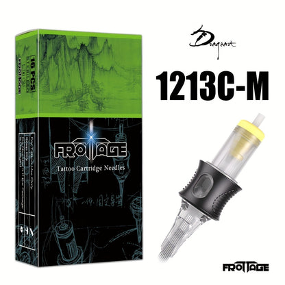 Tattoo Cartridge Needles Integrated Set High Transparency Tips Stable Assembly Round Liner Shader Curved Magnum M1 for Artists & Beginners 26 Sizes RL RS CM