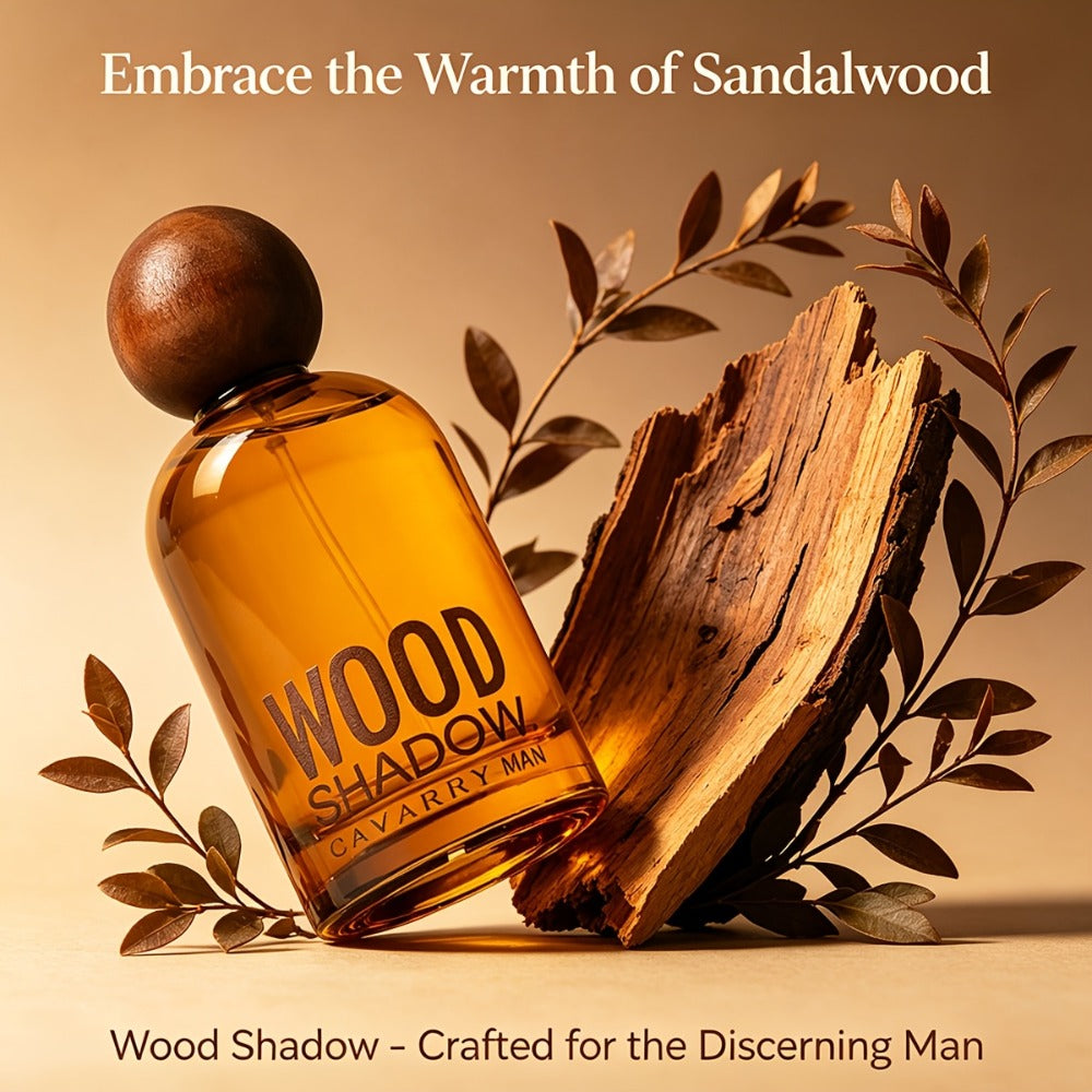 Sandalwood Cologne for Men Wooden Bottle Perfume Spray - Long Lasting Luxury Woody Fragrance, Professional Perfumer Blend for Party Business Dating Everyday Wear, Gift for Him