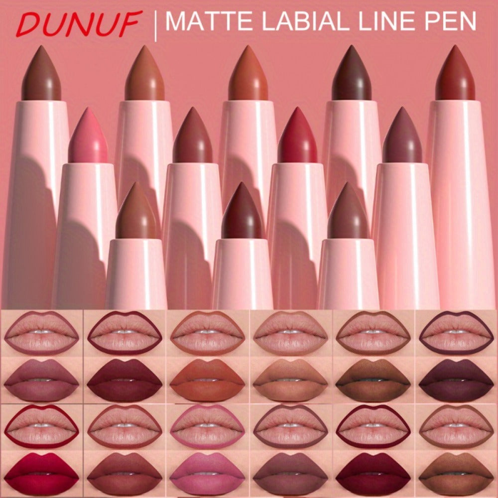 Lip Liner and Lipstick Set 12pcs Matte Waterproof Long Lasting Easy Apply Lip Pencil Lip Color Kit for Women Holiday Gift