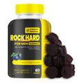 ROCK HARD Gummis - 17500mg Tongkat Ali, L-Citrulline, L-Arginine, Ashwagandha | Anytime Energy, Aronia Berry Flavor, 60 Gummies