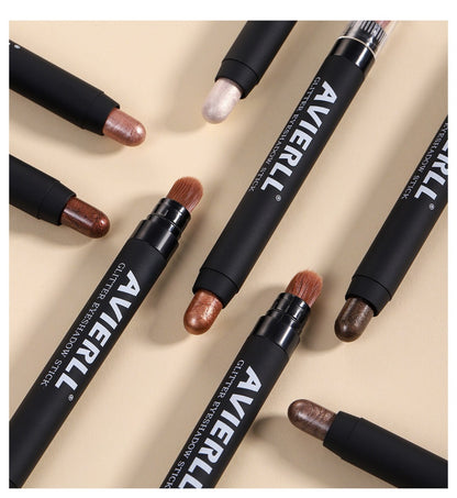 Eyeshadow Stick Set 8PCS Waterproof Long-Lasting - Shimmer, Pearlescent & Matte Eye Shadow Pencil for Smoky, Natural & Glitter Looks, Blendable Creamy Formula, Gift for Her