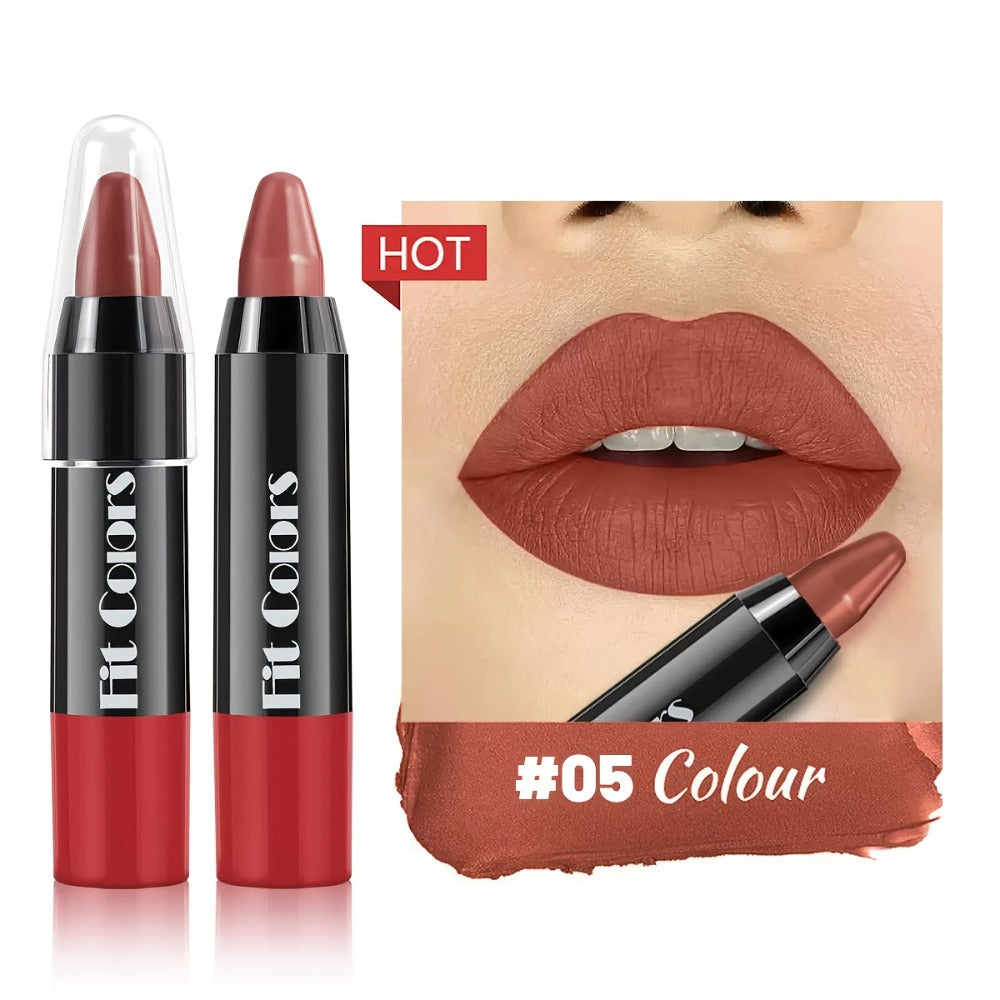 6pcs, Crayon Lipstick, Matte Lipstick, Easy Coloring Lipliner, Durable Easy Coloring Moisturizing Lipstick
