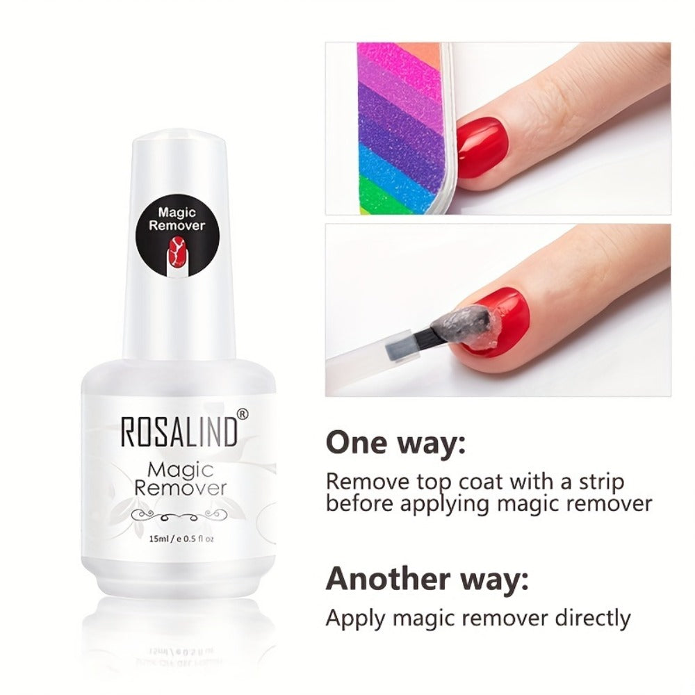 Gel Nail Polish Remover, Professional Gel Polish Remover For Nails, Remove Gel Nail Polish Within 2-5 Minutes - Quick & Easy Polish Remover - No Need For Foil, Soaking Or Wrapping With Cuticle Pusher And Nail Polish Scraper Tools