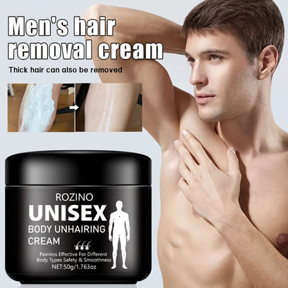 Hair Removal Cream 50g Fast 5-Minute Depilatory Cream for Legs Arms Armpits Abdomen - Gentle Painless Body Hair Remover No Residue Moisturizing Formula for Men Women