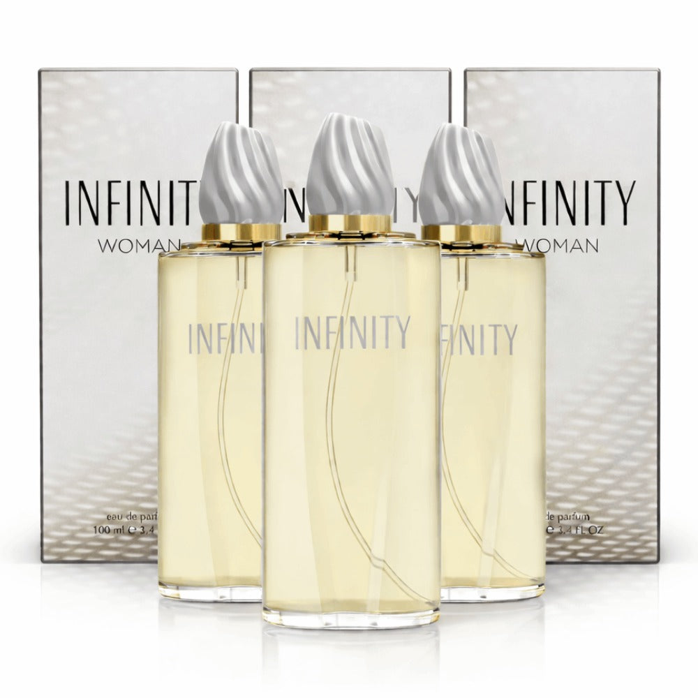 Women's Perfume Infinity Woman Eau de Parfum – Freesia, Violet & Sandalwood, Floral Fresh Long Lasting Fragrance Spray for Women, Timeless Elegant Scent, Multiple Sizes, Perfect Gift for Her