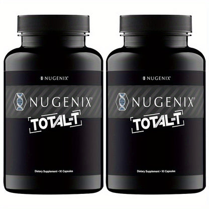 Total-T Men's Health Supplement with L-Citrulline, Fenugreek & Vitamin B6 - Testosterone Support, Mood & Energy Booster for Men - Daily Male Wellness Formula - 2 Bottle Pack