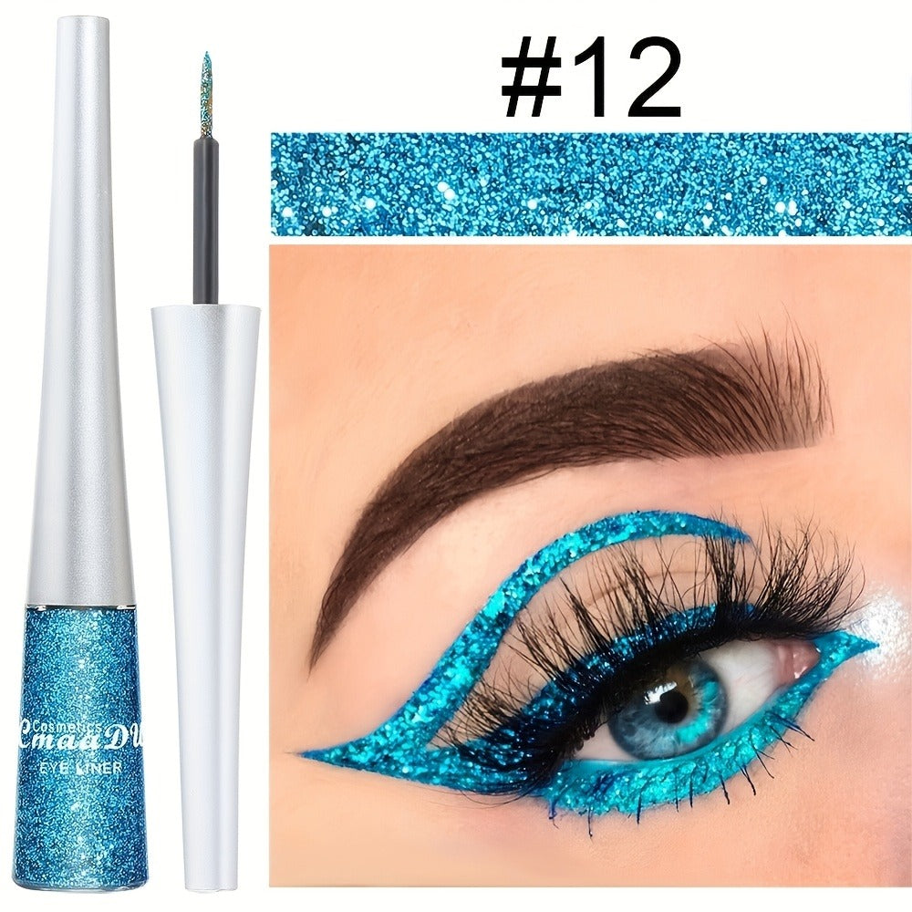 Glitter Liquid Eyeliner Set 16 Colors Sparkling Eye Liner Kit Waterproof Long Lasting Party Stage Festival Makeup Beauty Tool