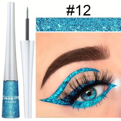Glitter Liquid Eyeliner Set 16 Colors Sparkling Eye Liner Kit Waterproof Long Lasting Party Stage Festival Makeup Beauty Tool