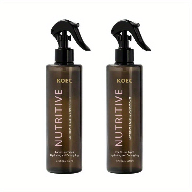 200ml Leave-In Conditioning Spray and Detangler - Anti-Frizz Deep Conditioner that primes your hair to tame frizz and add shine, ideal for curly, dry and damaged hair, Snail Serum, for curly, dry hair Hair and Damaged Hair, 200ml/ 6.8fl.oz