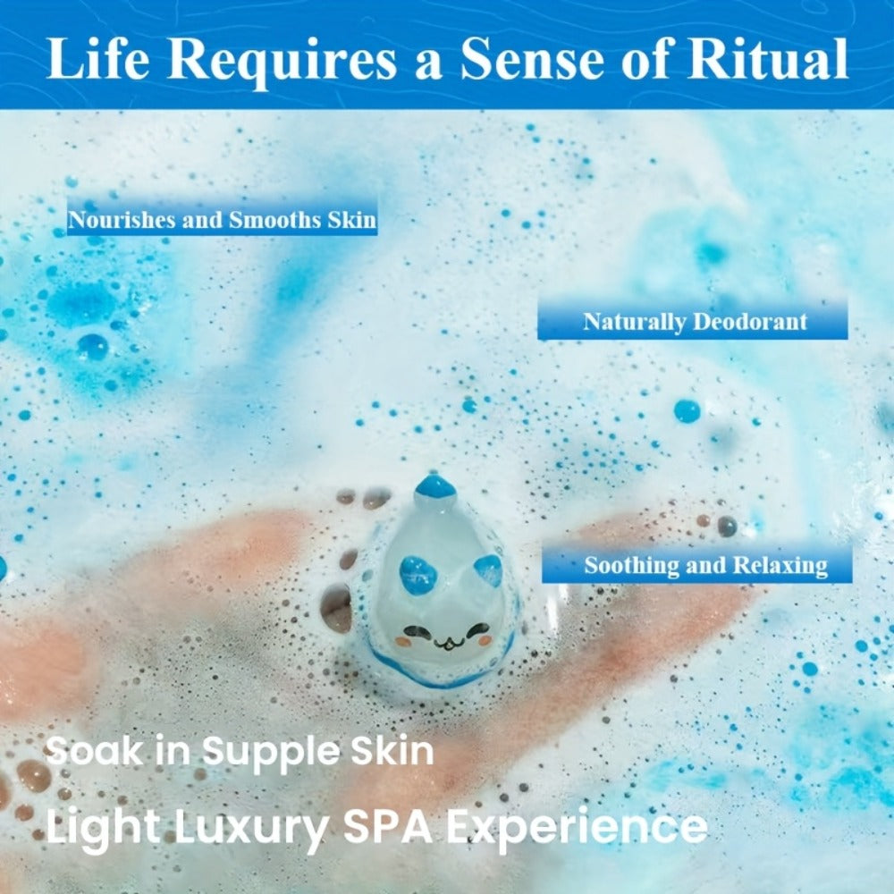 Ocean Bath Ball Set Rich Foam Essential Oil Explosion Shower Ball Comfortable Enjoyable Gift with Surprise Inside Perfect for Wife Girlfriend Sisters on Birthday Anniversary Valentine'S Day Holiday Gift for And Adults
