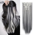 A Set of 6 Gray Hair Clips Made of High-Temperature Fiber, Measuring 24 Inches in Length, Perfect for Everyday Use And Halloween